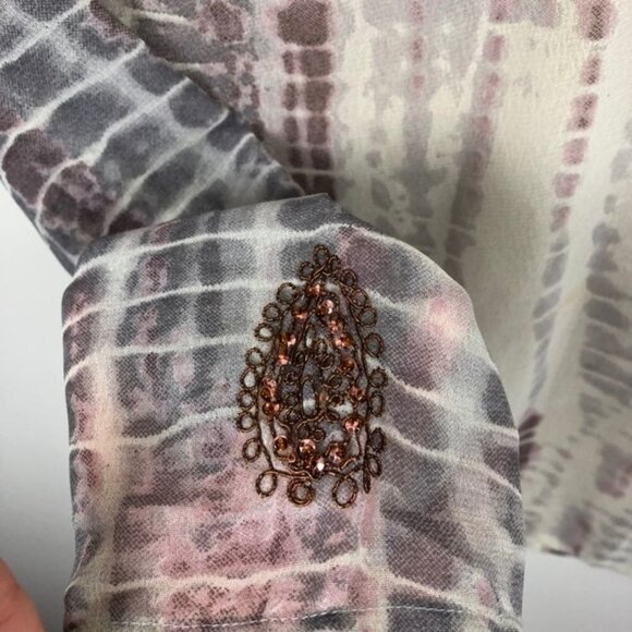 RAGA Snakeskin Embellished Blouse New NWT XS - Picture 7 of 10